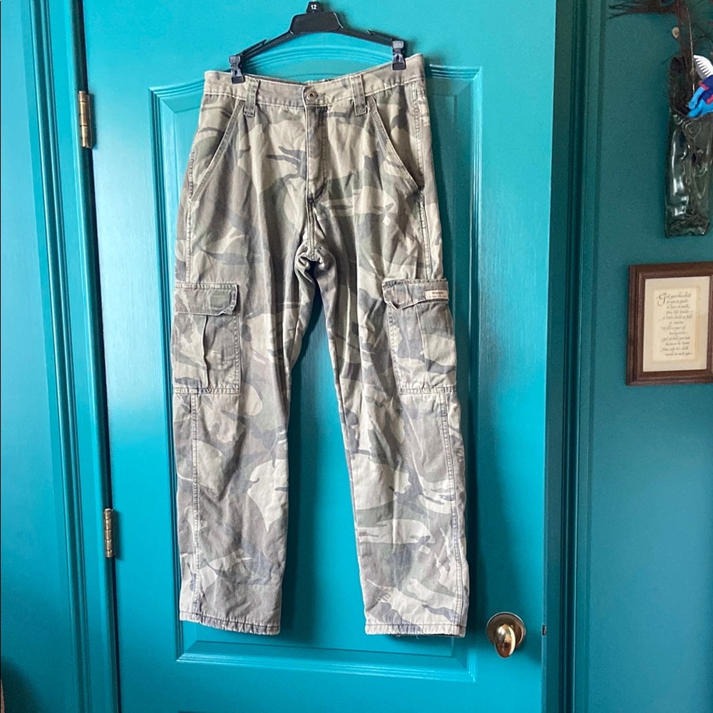 WRANGLER FLEECE LINED CAMMO CARGO PANTS 30x30